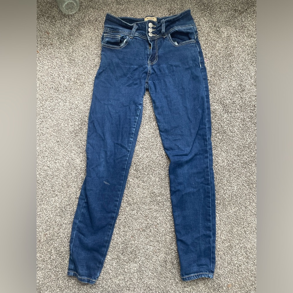 Size 7 blue slim fit jeans.